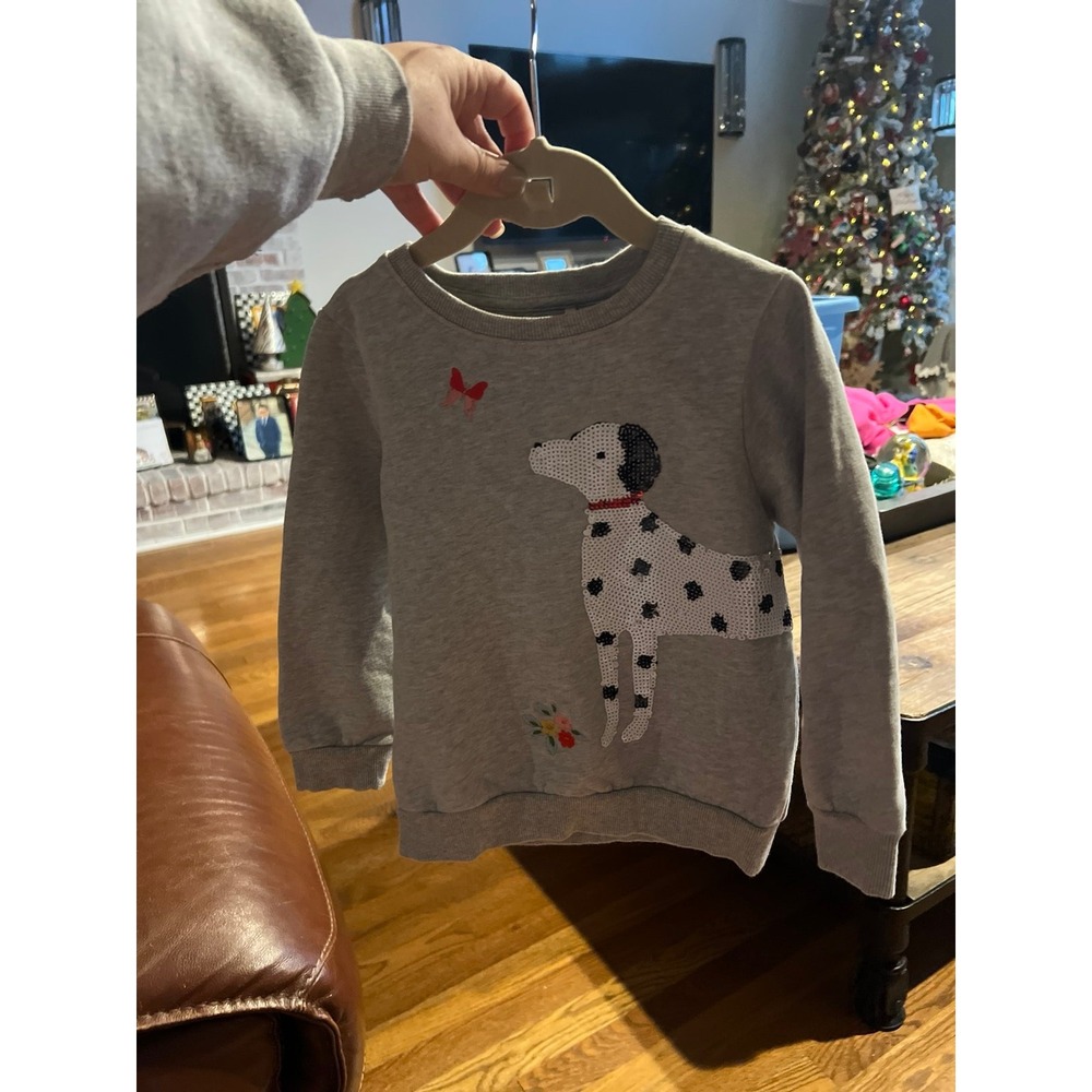 John‎ Lewis sequin dog Sweatshirt girls size 5